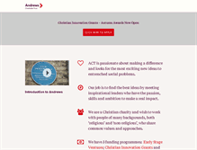 Tablet Screenshot of andrewscharitabletrust.org.uk